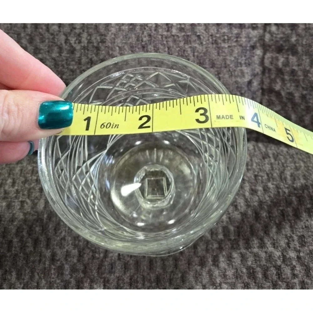 VINTAGE SET OF 5‎ CUT GLASS SHERBERT DESSERT CUPS PUDDING